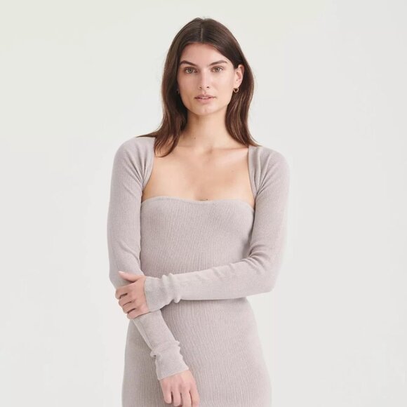 NAADAM FormFit Sweetheart Cashmere Organic Cotton Blend Bolero (size XXS) - Picture 1 of 15
